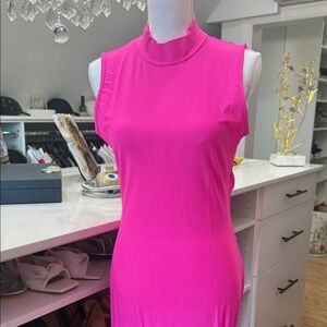 Fashion Nova Hot Pink Open-Back Dress